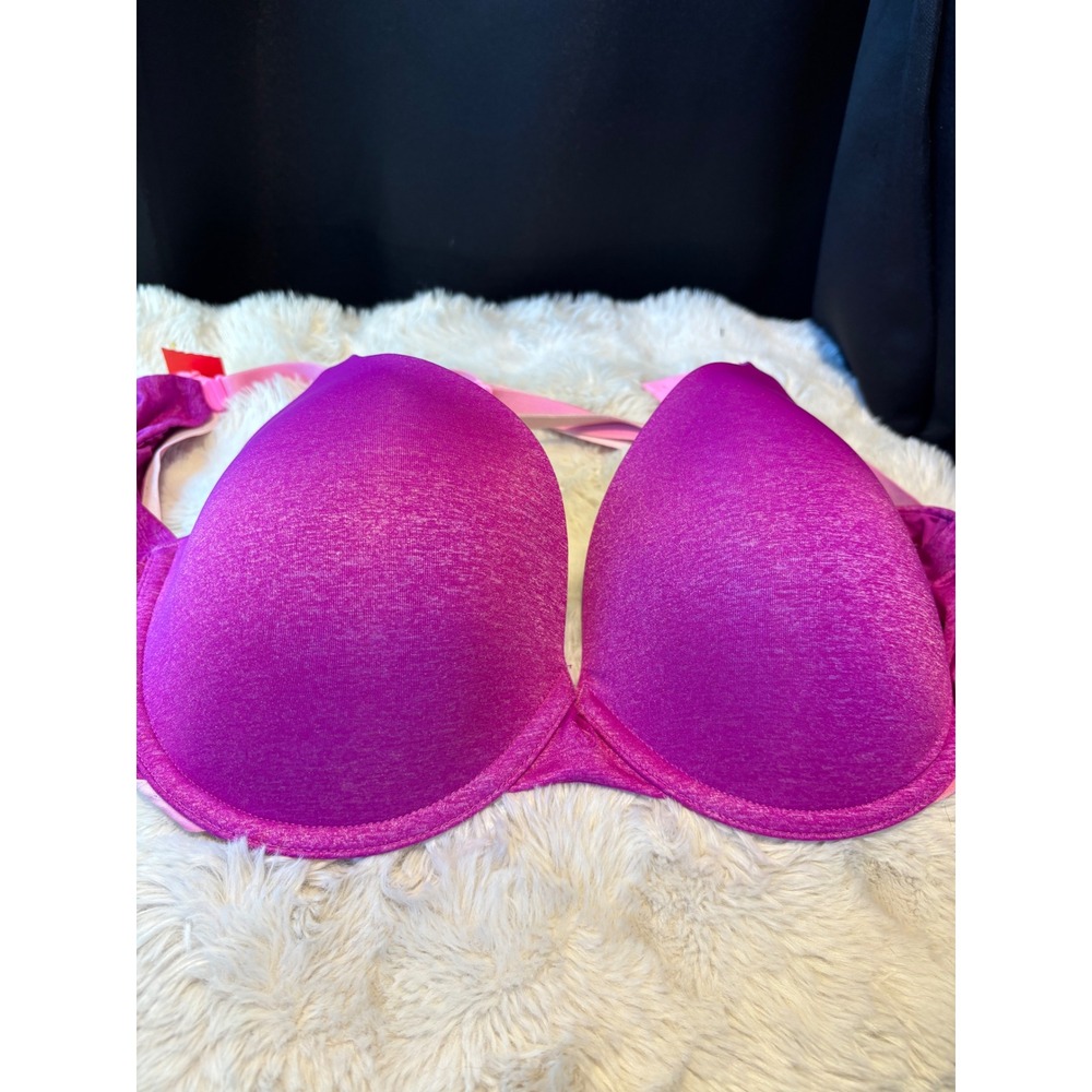 Victoria's Secret Uplift Semi Demi Bra Magenta Purple Heather Underwire 38C